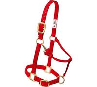 Weaver Leather Original Adjustable Nylon Horse Halter, Weanling/Pony, Red