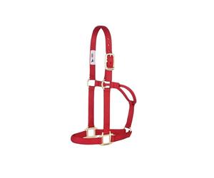 Weaver Leather Original Non Adjustable Halter (Red, Avarage Horse/Yearling Draft)
