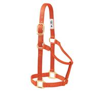 Weaver Leather Original Non-Adjustable Nylon Horse Halter, Large, Orange