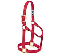 Weaver Leather Original Non-Adjustable Nylon Horse Halter, Large, Red