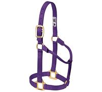 Weaver Leather Original Non-Adjustable Nylon Horse Halter, Purple, Yearling