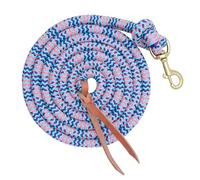Weaver Leather Poly Cowboy Lead with Snap, 5/8" x 10', Turquoise/Purple/Diva Pink
