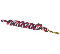 Weaver Leather Poly Lead Rope with a Solid Brass 225 Snap, Graphite/Red/White, 10-feet