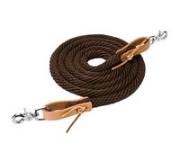 Weaver Leather Poly Roper Rein Brown, 3/8" x 8'