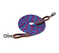 Weaver Leather Poly Roper Rein, Hurricane Blue/Pink Fusion/Purple Jazz, 3/8" x 8'