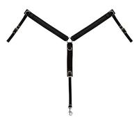 Weaver Leather Pony Felt Lined Ring-in-Center Breast Collar Black,1-Inch