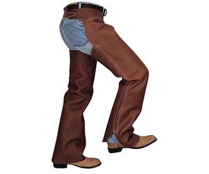 Weaver Leather Shotgun Full Grain Leather Work Chaps, Brown, Medium