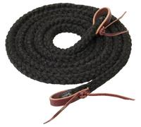 Weaver Leather Silvertip Hollow Braid Roper Rein, 5/8-Inch x 8-Feet, Black