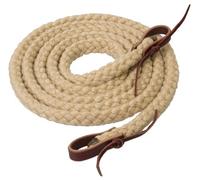 Weaver Leather Silvertip Hollow Braid Trail Rein, 5/8-Inch x 10-Feet, Tan