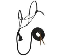Weaver Leather Silvertip No. 95 Rope Halter with 10' Lead, Black, Average