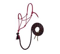 Weaver Leather Silvertip No. 95 Rope Halter with 12' Lead, Average, Black/Gray/Red
