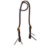 Weaver Leather unisex adult Sliding Ear Headstall, Brass Hardware, 5 8 US
