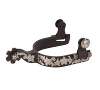 Weaver Leather Women's Antiqued Show Spur with German Silver Floral Trim