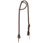 Weaver Leather Working Tack Sliding Ear Brass Single Buckle Headstall, Oiled Canyon Rose, 5/8" (10-0721)
