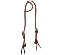 Weaver Leather Working Tack Sliding Ear Headstall with Floral Hardware, Model: 10-0642