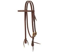 Weaver Leather Working Tack Straight Browband Brass Single Buckle Headstall, Oiled Canyon Rose, 5/8" (10-0720)