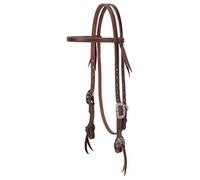 Weaver Leather Working Tack Straight Browband Headstall with Floral Hardware
