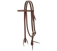 Weaver Leather Working Tack Straight Browband Stainless Steel Single Buckle Headstall, Oiled Canyon Rose, 5/8"