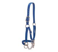 Weaver Livestock Heavy-Duty Restraint Nylon Cattle Halter, Adjustable, Modern Style Cow Calf Halter, Livestock Handling Equipment for Showing, Blue