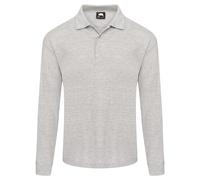 Orn Clothing 1170 Weaver Premium Long Sleeve Poloshirt Ash XL Colour: XL