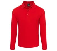 Orn Clothing 1170 Weaver Premium Long Sleeve Poloshirt Red XS Colour: XS
