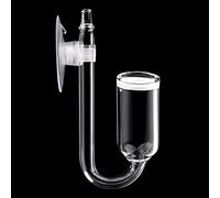 WEAVERBIRD Aquarium CO2 Diffuser,Fish Tank Glass Diffuser with U-Shape Connecting Tube for Aquarium Tank Planted Check Valve U Glass Tube Suction Cup for Tube,Plants Tank/CO2 Atomizer Glass Tube