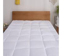 WEAVERS Super Soft Mattress Topper | Cover. 10 cm Thick - Breathable and Anti-Microbial. Dust-mite resistant and Allergy-Friendly. Size Double (137 x 190 cm)