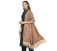 Weavers Villa Women's Scarf (WV818-BEIGE_Large), beige, L