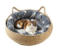 Weaving Cat Bed | Natural Breathable Portable Washable Nests,Weaving Cat Nests - for Sleeping Inside Home Indoor House Living Room Bedroom Desk Table Sofa Bedside