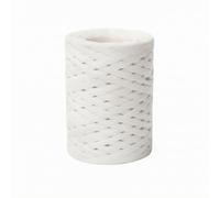 Weaving Hat Yarn Paper Raffia Strand for Crochet Knitting Brimmed Sun Hat Beach Carryall Woven Basket Craft Braided Open Winding Hollow Core Flexible, White