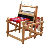 Weaving Loom Kit - DIY Wooden Hand-Knitting Frame, Foldable Craft Kit with Mixed Yarns for Beginners and Adults