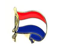 Weaving Netherlands Flag Badge Amsterdam Elegant Pin Badge 0989, 24 x 24 mm, Metal Pin Badge