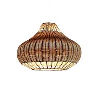 Weaving Rattan Droplight Lighting Fixture Garlic-Shaped Pendant Southeast Asia Style Light Fixtures Chandelier for Living Room Bedroom Restaurant(50 * 40cm)
