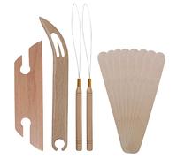 Weaving Shuttle - Wooden Threads Bobbins, Yarn - Bobbin Stick | Includes Tool for Beginners Handmade Tapestry Kit - Needle - Guide for Textile Artists Crafters Handmade Fabric Craft