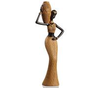Weaving Texture African Art Sculptures Women s Tribal Figurines Vintage Resin Statues for Home Decor Gold Aesthetic Ornament Bookshelf and Tables Cultural Sculpture Handmade