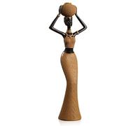 Weaving Texture African Art Sculptures Women s Tribal Figurines Vintage Resin Statues for Home Decor Gold Aesthetic Ornament Bookshelf and Tables Handmade Cultural Decorative Heritage Sculpture