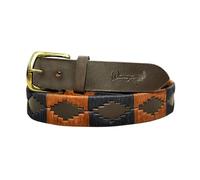 WeavingCraft Argentine Polo Belts Hand Woven Unisex Top Grain Fashion Polo Leather Belt 100% Hand Made Belt PBRSI152, Brown, FIT TO WAIST 38'' TO 42"