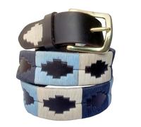 WeavingCraft Argentinian Leather Premium Handmade Stitched Embroidered Designer Polo Belt -1mm, Multicolour-9, FIT TO WAIST 32'' TO 36''