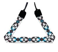 Weavish Beaded Hatband Native American Style Southwestern Cow Rode Handmade Head/Hat Band Collection (White Multi)