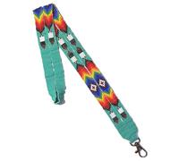 Weavish beaded lanyard with matching Beaded Native American style beaded Mens badge holder ID card holder (Turkoise Black)