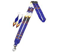Weavish beaded lanyard with matching Earrings,Native American style Lanyard, beaded badge holder,ID card holder(ID-456) (Blue)