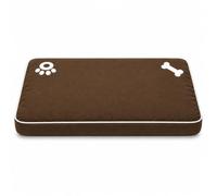 Weavonix Dog Bed Mattress with Removable Washable Cover, Soft Cosy Pet Sleeping Mat with Bonded Fibre Filling, Water Resistant, Non-Slip Bottom, Foldable Dog Crate Cushion, Brown, 94x120cm