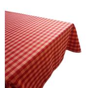 Weavric Buffalo Check Square Tablecloth, 85 X 85 Inches Washable Wrinkle Stain Free Gingham for Buffet Table, Outdoor Picnic,Holiday, Christmas, Reddish Pink and Orange