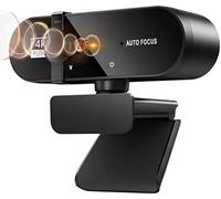 Web Camera 2K 4K USB Webcam 1080P With Microphone Autofocus Full HD For PC, Includes Tripod Set