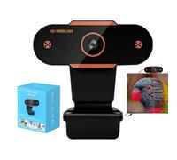 Web Camera - adjustable clip, widescreen view | compact desktop webcam, noise reduction microphone, for virtual classes, business calls, streaming setups, gamin chats, video tutorials