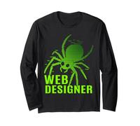 Web Designer Binary Spider IT Tech Website Dev Coder Long Sleeve T-Shirt