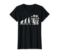 Web Developer Evolution Funny Programmer Graphic Value Graphic T-Shirt, Women, Black, S
