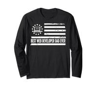 Web Developer Web Design Website US American Flag Patriotic Long Sleeve T-Shirt