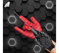 Web Shooter with Gloves - 8FT Spider Web Launcher for Kids, Spider Silk Slinger Wrist Toy for Superhero Funs (Black)