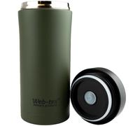 WEB-TEX Ammo Pouch Flask 330ml Stainless Steel Thermal Sealed Mug Hiking Cadet